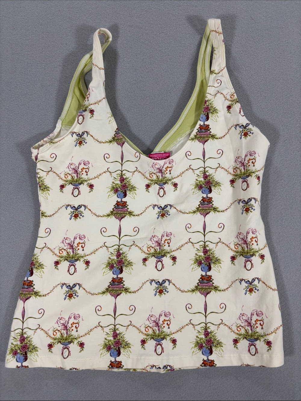 Swell Cynthia Rowley fairy cottage Cream Floral Print Tank Top M - Picture 7 of 7